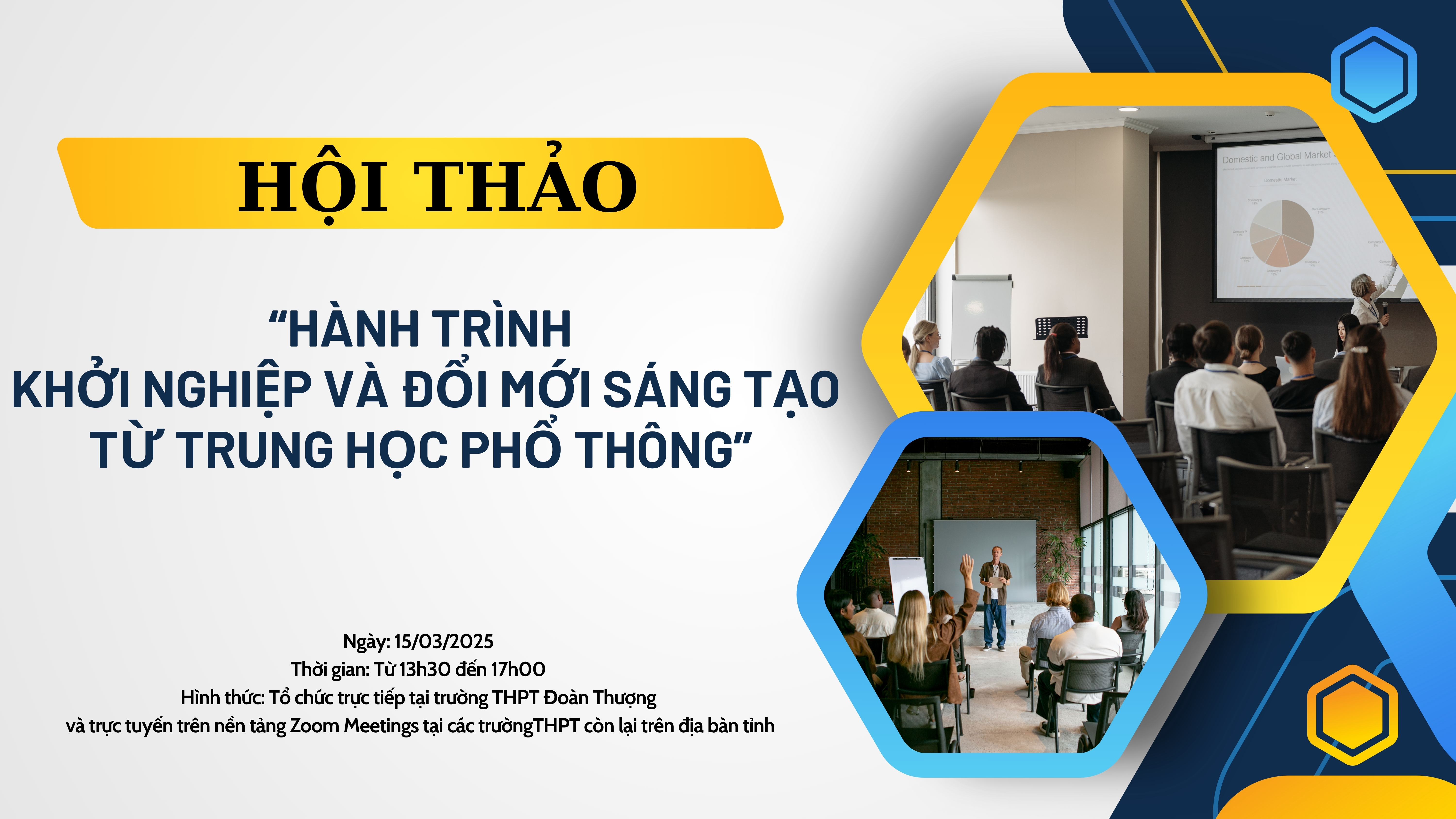 Thông báo tổ chứ hội thảo: Hành trình khởi nghiệp và Đổi mới sáng tạo từ THPT